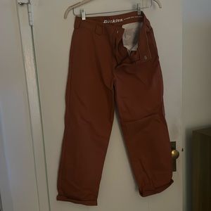 Dickies crop roll hem size 9/29 burnt orange